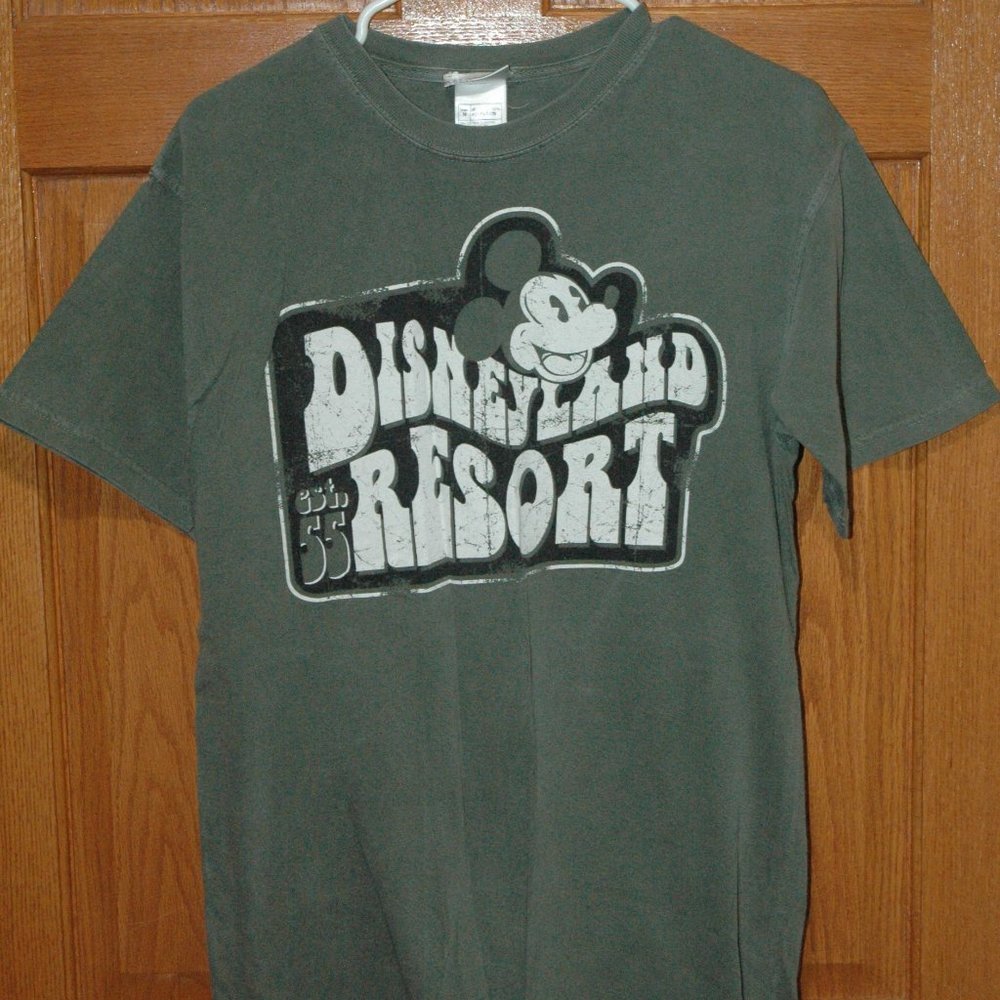 DISNEY Disneyland Resort Men's M Mickey Mouse T-Shirt Shirt Green NWOT NEW